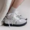 Zapatillas Deportivas para Mujer Color Plateado Estilo Alemán, Zapatillas de Running Casual Deportivas de Nicho para Primavera Estilo Japonés, Zapatos Estudiantiles Estilo Universitario para Primavera y Verano