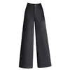 Pantalones de Pierna Ancha de Color Sólido Cálidos de Felpa de Moda para Mujer 2026 Invierno Nuevo Estilo Coreano Cintura Alta Caída Adelgazantes Casuales de Moda