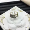 Anillo Ajustable Dior/Dior Best-Seller Transfronterizo Letra Cd para Mujer, Anillo Abierto de Latón Vintage Abeja Lujo Ligero Europeo y Americano