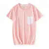 Camiseta de Manga Corta de Algodón de Bambú para Hombre, Camiseta de Algodón Puro, Cuello Redondo, Top Casual de Color Contrastante, Camiseta de Algodón de Bambú de una Pieza para Hombre