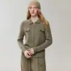 Cárdigan de cachemira estilo vintage para mujer, con cuello de solapa, cierre de cremallera, diseño de punto y mangas largas, que ofrece calidez y comodidad