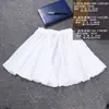 Roupas de Dança Infantis Chiffon Gaze Elástica Saia Meninas Meio-comprimento Versátil Short de Dança Avental de Balé Prática Fio Branco