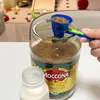 Cuchara Deslizante Creativa Nueva Cuchara Medidora Multifuncional Embudo Tipo Antiderrames Boquilla de Descarga Cuchara Deslizante para Polvo de Proteína Café Leche en Polvo