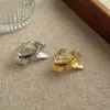 Anillo Abierto de Metal con Textura de Alas de Mariposa de Tres Capas, Versión Ancha Ajustable, Elegante, Versátil, Anillo para Apilar
