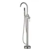 Banheira de Chão Sasha Estilo Europeu Corpo de Latão Torneira Quente e Fria Coluna Vertical Lateral Lavatório Coluna de Chuveiro de Parede Chuveiro