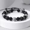 Coleção de Pulseiras Masculinas de Contas de Pedra Natural Estilo Dark Transfronteiriço Pulseiras Modernas e Descoladas para Homens Fornecimento de Vendedor de Rua Atacado em Estoque