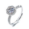 Anillo de Moissanita de Imitación para Mujer Nicho de Alta Gama No se Desvanece Anillo de Pareja de Boda Propuesta Anillo de Quilates Joyería de Zirconia