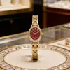 Reloj Mia de Acero Transfronterizo para Mujer, Pequeño Reloj Dorado Incrustado con Diamantes y Estrellas, Exquisito y Sencillo Reloj de Mujer con Esfera Pequeña de Nácar