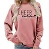 Sudadera Redonda con Estampado 'Cheer Mama' para Mujer Otoño e Invierno Fuente de Amazon Casual Holgada Comercio Exterior Sencilla