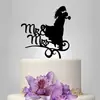 Inserção de cartão de bolo criativa de acrílico noivo noiva boneca letra entrelaçada inserção de cartão de bolo decoração de bolo de casamento