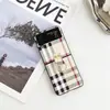 Adecuado para Samsung Zflip 40% de descuento Pantalla Apilada Funda para Teléfono Móvil Flip4 Anillo de Lujo Cuero Antideslizante Zflip5 Estuche Duro 7