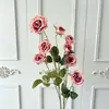 Flores artificiais: Rosa Princesa de 8 Cabeças para Casamentos, Flores Decorativas para Arranjos de Corredor de Casamento, Flores Artificiais para Decoração de Casa