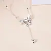 Collar con Borla de Lazo de Plata S925 para Mujer 2025 Nuevo Diseño Original Nicho Cadena para Clavícula de Gama Alta Accesorio