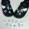 Accesorios para zapatos tipo zueco de moda de alta gama, hebillas decorativas de zapato de luna creciente color champán, dijes para zapatos estilo femenino, desmontables