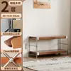 Prateleira multicamadas de piso, estante de armazenamento em aço e madeira estilo japonês para sala de estar, estante de livros, estante de exposição, estante de armazenamento para cozinha e varanda