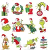Decoraciones Navideñas Transfronterizas Árbol de Navidad Verde Adornos Festivos Colgantes Acrílicos para Árbol de Navidad Decoraciones para Fiestas en Casa