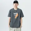 Camiseta de Manga Corta para Hombre 2026 Verano Camiseta de Algodón Puro para Hombre Marca de Moda Top Holgado de Media Manga Camiseta Juvenil de Moda