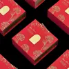 2026 Nova Caixa de Presente Festiva Estilo Chinês com Tampa Flip Caixa de Doces para Casamento Lembrancinha de Noivado Caixa de Doces para Banquete Lua Cheia Tendência Nacional