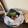 Bolsa de Fitness Simple a Cuadros de Moda con Gran Capacidad, Separación Seca y Húmeda, Bolsa de Entrenamiento Deportivo de Yoga, Bolsa de Viaje Ligera con Compartimento para Zapatos