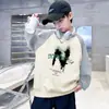 Nueva Sudadera de Terciopelo Compuesto para Niños Otoño e Invierno Suéter de Terciopelo Camiseta Estilo Niño Letra Manga Larga Top Cálido