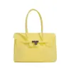 Bolso de Gelatina con Hebilla de Cierre de Estilo Coreano para Mujer, Bolso Tote de Gran Capacidad para el Viaje Diario de Verano, Bolso de Hombro de Moda para Mujer