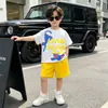 Conjunto Ligero de Verano para Niños 2026 Nuevo Conjunto Casual de Verano para Niños con Mangas Cortas y Shorts Atuendo de Dos Piezas Moderno