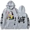 2025 Nuevo Sudadera con Capucha y Bolsillo Estampada Transfronteriza Europea y Americana Moda Demon Slayer Marca de Tendencia para Hombre Venta al por Mayor