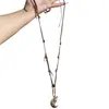 Collar Colgante Luna Dorada Estrella de Ocho Puntas Estilo Metálico Vintage para Mujer Cadena de Suéter Medieval de Nicho Único Accesorios