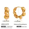 Brincos Jieding de Aço Titânio Joias para Orelha Leve Luxo Sensação de Alto Padrão Argolas Brincos Cruzados Europeus e Americanos Ornamentos Brincos com Design em Aço Inoxidável para Mulheres