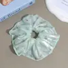 Anillo para el pelo de encaje a rayas azul francés, anillo de intestino grueso cuadrado grande de moda con temperamento, accesorios para el pelo dulces combinables
