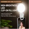 Luz de relleno para transmisión en vivo de belleza, compacta y portátil, adecuada para teléfonos móviles, cámaras, tabletas, portátiles y videoconferencias; una luz de bolsillo