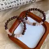 Jingxing Original Estilo Chino Nuevo Estilo Chino Sándalo Dorado Ojo de Gato Pulsera Pulseras para Hombres y Mujeres Pareja Círculo Único Accesorios Cuentas de Madera