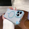 Funda para Teléfono Móvil Adecuada para iPhone 16 Pro Max, Delgada, Círculo Magnético, Transparente, Esquinas con Airbag, Anticaídas, Funda Protectora para Apple 15