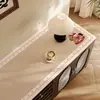 Tapete de Mesa Estilo Vintage para Aparador de Jantar, À Prova d'Água, À Prova de Óleo, Não Precisa Lavar, Luxo Leve, Sensação de Alto Padrão, Tapete para Bancada, Gabinete de Sapatos para Entrada, Tapete para Gabinete de TV