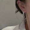 Pendientes de Plata de Ley S925 Estilo Coreano Diseño de Nicho Retro Mate Joyería para Orejas Simple de Moda Coreana Venta al por Mayor