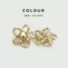 Botones Florales Calados Vintage para Abrigos, Suéteres y Chaquetas de Mujer; Botones Metálicos Decorativos; Traje Versátil Botones Florales