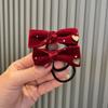 Grampo de cabelo com pompom infantil laço vinho tinto acessório de cabeça outono e inverno Ano Novo faixa de cabeça para menina anel de cabelo acessórios de cabelo para menina atacado