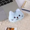 Pingente de Gato Desenho Animado Pequena Boneca Acessórios Expressão Fofa Gato de Pelúcia com Bolinhas Broche Decoração para Roupas Bolsas Figura