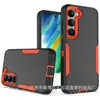 Capa de celular para o Samsung A14 5G 2 em 1 anti-queda com combinação de cores capa rígida tipo otter