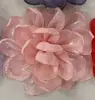 6,5cm Flor de Organza com Glitter Fino Elegante de Fada Borda Assada Acessórios para Cabelo Flor Acessórios Flor para Sapato Flor para Bolsa diy Acessórios para Cabelo