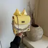 Bolsa Transversal Fofa Transfronteiriça, Mini Bolsa de Ombro da Moda, Bolsa Quadrada Pequena com Corrente, Bolsa de Mão, Estilo Coreano de Verão com Laço Novo Modelo