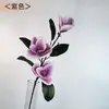 Flor de Magnolia de Tres Cabezas Adorno de Decoración para el Hogar, Flor Seca, Estilo Chino, Flor Artificial para Boda, Flor Artificial para Jardín