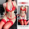 Nuevo Sexy Traje de Tres Puntos de Encaje de Lin Linyi, Femenino Pecho Pequeño, Lencería de Pura Pasión, Archivo Abierto Caliente y Apasionado 2056