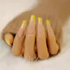 Amarelo Francês Simples Venda Quente Comércio Exterior Unhas Usáveis Unhas Ballet Extra Longas Unhas de Manicure Unhas Postiças Usáveis Atacado