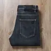 Nuevos Jeans Rectos para Hombre 2025, de Moda y Versátiles, Gruesos para Otoño e Invierno, Azul Oscuro, Ajustados, Elásticos, Pantalones Casuales