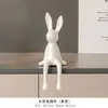 Armario para Vino, Decoraciones para Encimera de TV, Adornos de Conejo Sentado para Sala de Estar, Estilo de Gama Alta y de Nicho