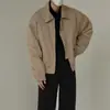 Jaqueta de Trabalho Curta de Outono para Homens, Estilo Chinês Moderno, Moda Funcional, Caimento Solto, Jaqueta Corta-Vento Elegante Casual Bonita com Gola Reversível