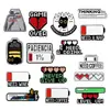 Insígnia Divertida com Slogan Estilo Cross-Border Gaming, Insígnia Indicadora de Barra de Progresso de Bateria, Acessório de Pino para Decoração de Bolsa e Roupa