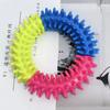 Juguete de goma para perros con forma de anillo de espinas y costuras de colores, juguete para cachorros de TPR, juguete de entrenamiento para perros molares.