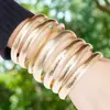 7 Peças Mercadorias Transfronteiriças Europeias e Americanas Pulseira com Padrão de Martelo Vintage Pulseira com Padrão de Flor Conjunto de Pulseiras de Alta Qualidade Temperamento Camadas Exquisito Simples